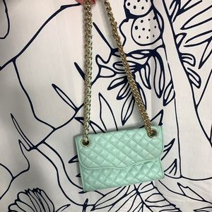 quilted mint green rebecca minkoff purse!